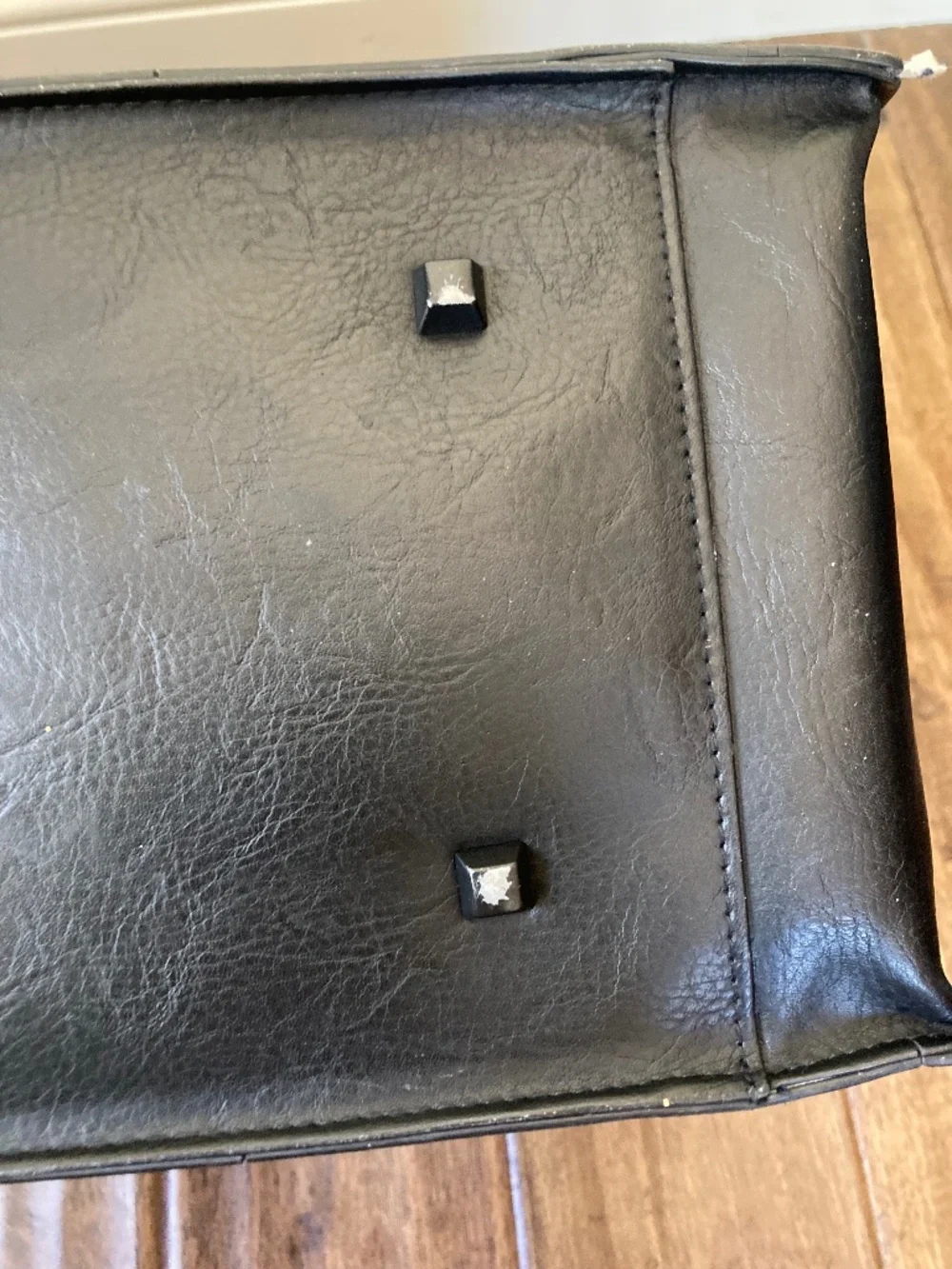Beis Work Tote Bag The Commuter Smooth Vegan Leather Laptop Sleeve Water Bottle